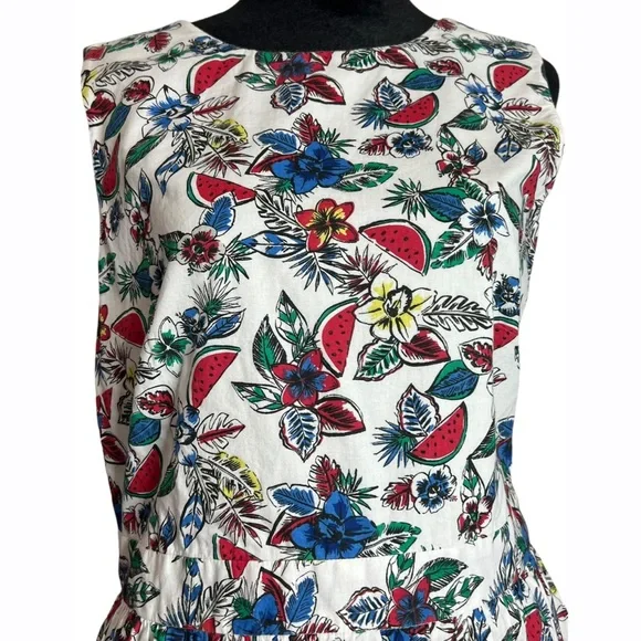 Long Tall Sally‎ Womens 8 Multi Color Sleeveless Midi Dress - Picture 2 of 12